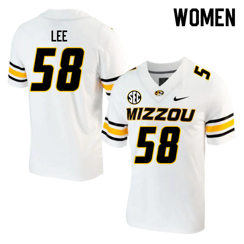 Women #58 MaKyi Lee Missouri Tigers College 2023 Football Stitched Jerseys Sale-White
